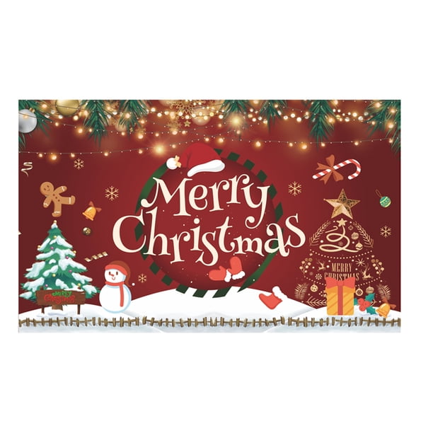 Banner de fondo navideño, decoración de escena de tela de poliéster 100D Zhivalor CPB-US-PSF1267-1