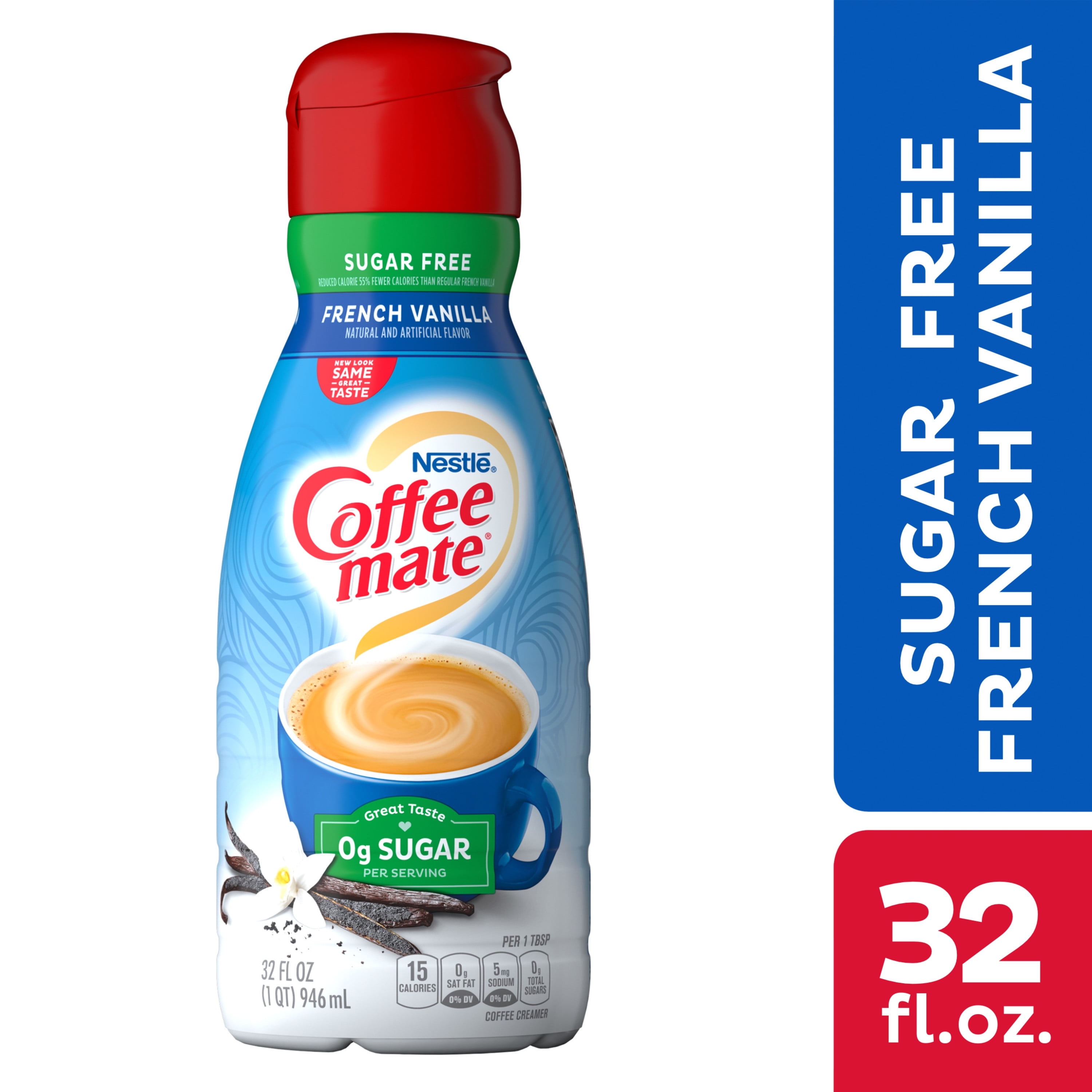 Nestle Coffee Mate Zero Sugar French Vanilla Liquid Coffee Creamer 32