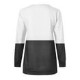 thumbnail image 5 of Royisotas Fall and Winter Women's Sweatshirts Color Block Tunic Long Sleeve Pullover White Casual Crewneck Half Zip No Hood Tops, 5 of 5