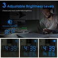 thumbnail image 5 of Réveil Numérique LED 3D, Horloge Murale, Horloge Numérique, Réveil LED 3D avec 3 Luminosités Réglables, 5 of 5