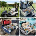 thumbnail image 6 of Golf Cart Seat Covers for 2 Seater,Hummingbird Microfiber Cart Seat Towel Blanket,Spring Farmhouse Oil Painting Sunflowers Absorbent Breathable Non Slip Bench Seats Protector for Golf Course 51"x31", 6 of 9