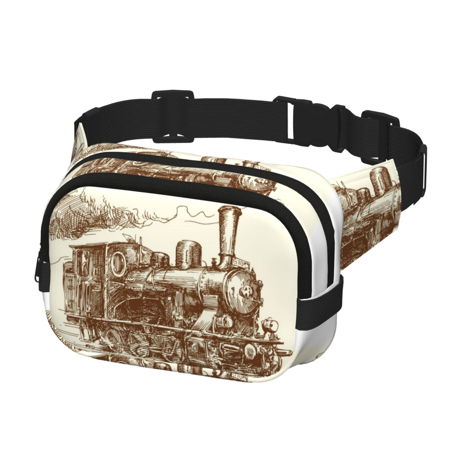 Hirioo Train for Double Layer Waist Bag Adjustable Fanny Pack For Travel Running Hiking