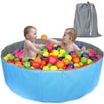 thumbnail image 2 of Foldable 31" Ball Pit For Toddlers & Pets - Portable Play Pool With Storage Bag, Beige (Balls Sold Separately) 2 of 12