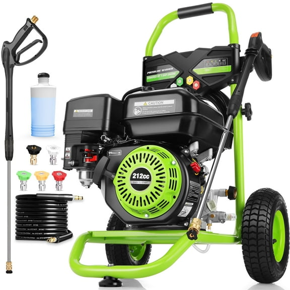 4200PSI Pressure Washer 4.0GPM Gas Power Washer 212CC Gas Powered Washing Machine Commercial High Pressure Washer with 25ft Hose&5 Nozzles for Patio Garden Yard Vehicle,EPA/CARB/ETL