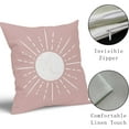 thumbnail image 5 of Boho Pillow Covers 16x16 Inch Pack of 2 Pink Bohemian Abstract Sun Sunrise Decorative Outdoor Throw Pillow Covers Farmhouse Pillowcase Square Linen Cushion Cover for Bedroom Sofa Couch Home Decor, 5 of 6