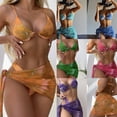 thumbnail image 3 of Women's Sexy Swimwear Multi-color Mesh Three-piece Swimsuit, 3 of 8
