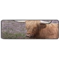 thumbnail image 5 of Dreamtimes Highland Cow Runner Rug 2'x6' Kitchen Rug Non Slip with Rubber Backing Purple Heather Washable Soft Area Rug Carpet Entryway Rug Runner for Hallway Bedroom Kitchen Decor, 5 of 6