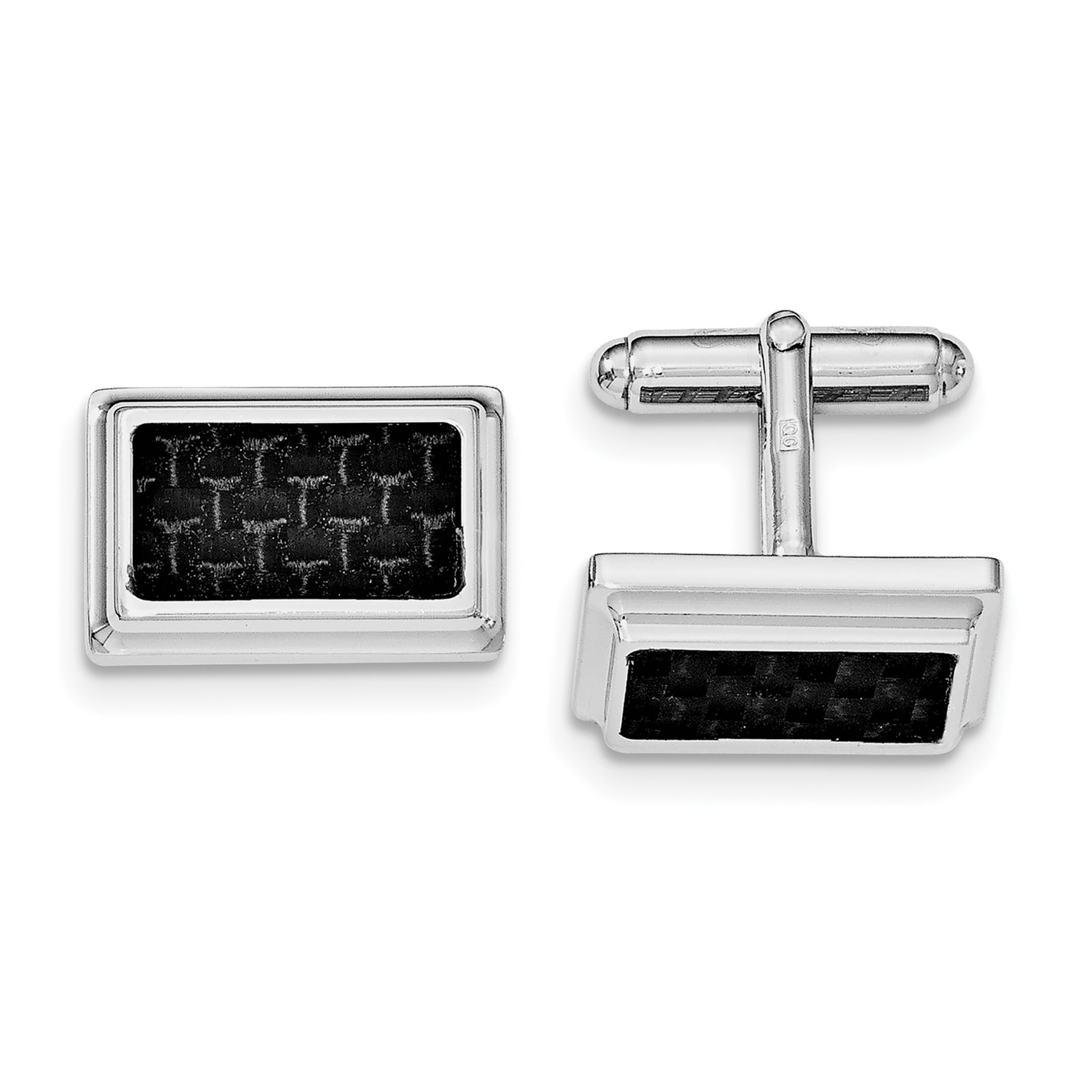 925 Sterling Silver Cuff Links Men's Jewelry Handmade Checkered Square Gift 