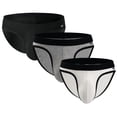 thumbnail image 2 of WildWatt Mens Breathable Briefs 3 Pack, Soft Regenerated Cellulose Underwear for Men, Stretch U Pouch Supportive Underwear, 2 of 4