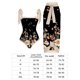 thumbnail image 3 of Traje De Baño Damas 2 piezas de traje de playa para mujer con cordones y vestido para deportes acuáticos (flor negra L) Ehuebsd Para Estrenar, 3 of 8