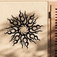 thumbnail image 4 of CoreLiving Metal Wall Art Decor, Rust Proof Indoor Outdoor Wall Sculpture with Sun Design, 15.7 Inch Black Finish for Patio Garden Bedroom Home Farmhouse, 4 of 9