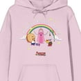 thumbnail image 2 of Adventure Time Princess Bubblegum Candy People Unite Long Sleeve Cradle Pink Hooded Sweatshirt-XL, 2 of 3