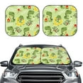 thumbnail image 2 of Balery Cute Dinosaurs Cartoon Sun Shield 2 Pack For Car Front Windows Foldable Sun Visor Protector Blocks Max Uv Rays And Keeps Your Vehicle Cool For Most Sedans Suv Truck, 2 of 7