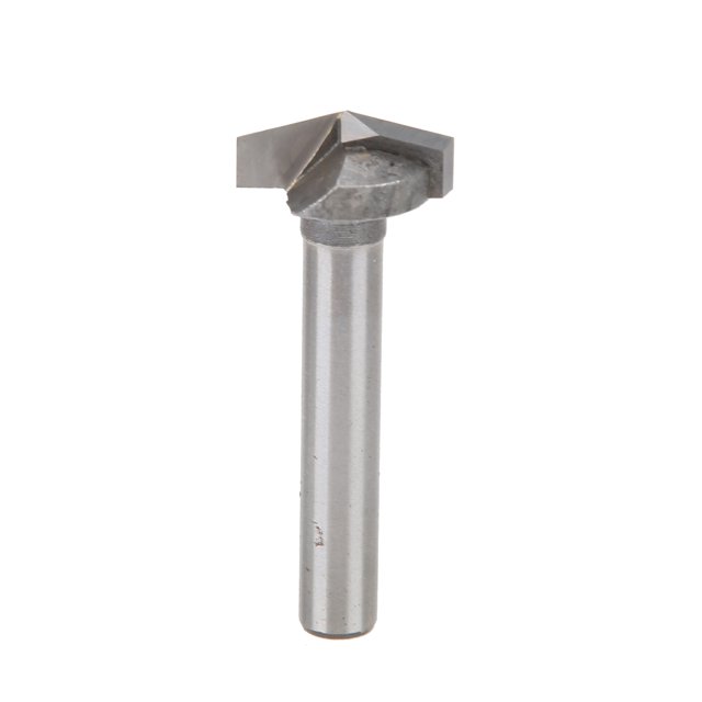Fresa de grabado de acero de tungsteno en forma de V, diámetro de hoja de 16mm, para enrutadores CNC, dobladillo con ranuras(150°)