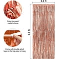thumbnail image 2 of 3 Packs 3.3ft x 9.9ft Metallic Tinsel Foil Fringe Backdrop Curtain for Wedding Christmas Halloween New Year, 2 of 7