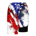 thumbnail image 6 of VBTAPA Men's American Flag Swim Trunks USA 4th of July Patriotic Board Shorts Quick Dry Beach Shorts with Mesh Liner Todays Sales Multicolor XL, 6 of 7
