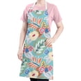 thumbnail image 5 of Green Pioneer Flower and Leaf Apron-Garden Aprons for Women with Pockets-Cotton Linen Waterproof Kitchen Cooking Gardening Aprons Adjustable for Kitchen,Cooking,BBQ and Salon 33x27 Inch, 5 of 7