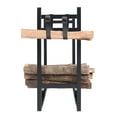 thumbnail image 5 of Sophia & William Garden Steel Firewood Log Rack with Kindling Holder - Black, 5 of 7