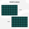 thumbnail image 4 of Placemats Set of 4 / 6, Teal On Black Plaid Placemats for Dining Table Indoor/Outdoors Heat Resistant Washable Placemats 18" x 12", 4 of 8
