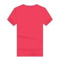 thumbnail image 4 of Ecqkame Plus Size Tops for Women Casual Short Sleeve Round Neck T Shirts Summer Solid Color Loose Breathable T-shirt Hot Pink XXXXXL, 4 of 6
