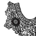 thumbnail image 4 of 1 Uds. Collar grande soluble en agua, Collar falso hueco, Collar bordado, accesorios de encaje DIY, apliques bordados, decoración de sujetador de ropa, azul oso de fresa Juguete, 4 of 4