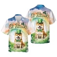 thumbnail image 3 of Happy St. Patrick’s Day Shiba Inu with Green Hat Shamrocks Rainbow Hawaiian Shirt Breathable Summer Unisex Merch Shibas Dog Lovers Gifts Idea - 03007, 3 of 6