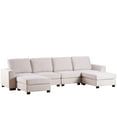 thumbnail image 2 of BenJara BM285853 Hazel U Shape Modern Modular Sectional Sofa with Ottomans & Beige Fabric, 2 of 5