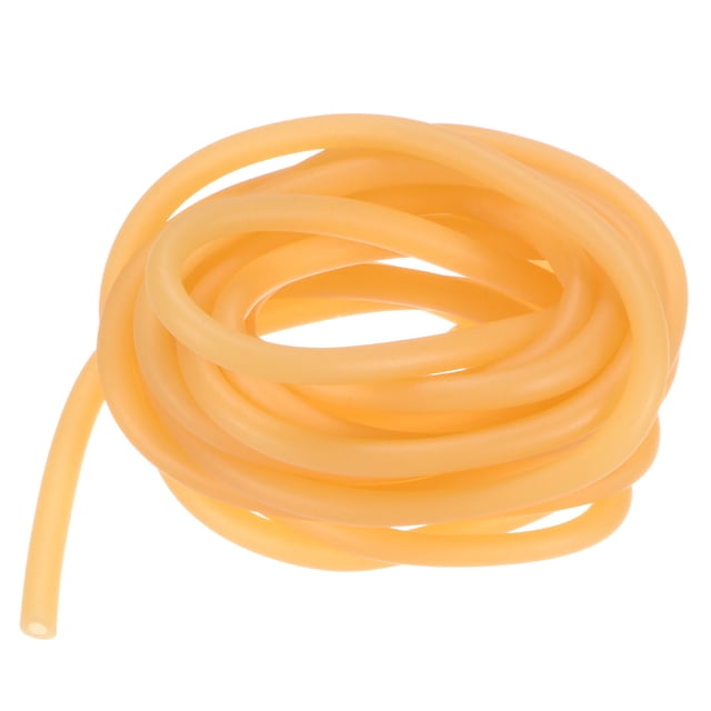 Tubería de goma de látex natural Uxcell de 5 metros, tubo de goma de 3x6 mm (IDxOD), amarillo
