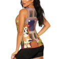 thumbnail image 3 of Silaia Bluey Print Women's Workout Tank Top,Sport Tanks,Yoga Shirts,Athletic Running Tank Tops,Sleeveless Gym Clothes-Large, 3 of 7