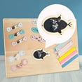 thumbnail image 3 of Kids Busy Board Lentejuelas Sensory Busy Board Accesorios, juguetes educativos de habilidades motoras , juguete Montessori para y niñas , Negro con plata yotijar Material de tablero ocupado, 3 of 10