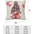 thumbnail image 5 of Valentines Pillow Covers 16x16in Set of 4, Lovely Gnomes Pillow Covers Red, XO Quote Cute Throw Covers for Bed Living Room Sofa Couch Decorative Pillow CoversValentine's Day Decor Gift, 5 of 6