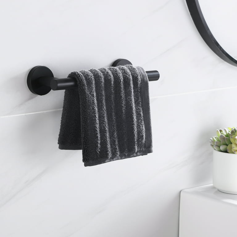 KES Matte Black Towel Bar Hand Towel Holder 9 inch Stainless Steel Black  Finish Wall Mount 