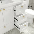 thumbnail image 2 of JPND 36" Free Standing Bathroom Vanity, White Storage Cabinet Vanity with Soft Close 4 Drawers and Doors (Sink Top & Knobs not Included), 2 of 7