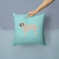 thumbnail image 2 of Carolines Treasures BB3756PW1414 English Mastiff Checkerboard Blue Fabric Decorative Pillow, 2 of 4