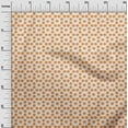 thumbnail image 3 of oneOone Cotton Cambric White Fabric Orange Dress Material Fabric Print Fabric By The Yard 56 Inch Wide, 3 of 4