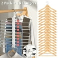 thumbnail image 3 of Scidweet Clothes Hangers, 2 Pack Space Saving Hangers Pants Rack Skirt Hangers Magic Closet Hangers Closet Organizer Pants Hanger Multifunctional Non-Slip Hangers, 3 of 7
