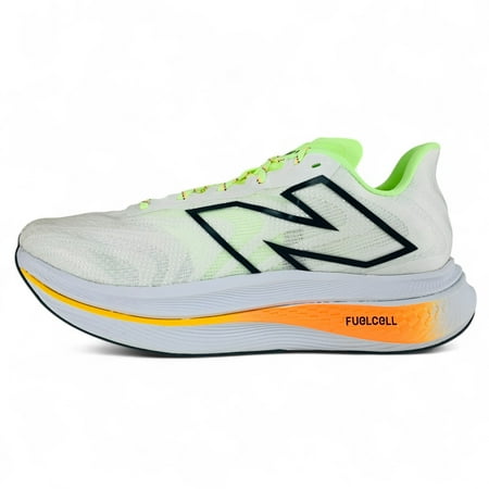 New Balance FuelCell SuperComp Trainer v2 White Bleached Lime Glo Men's Wide 2E Running Shoes MRCXCA3, Men's U.S. Shoe Size 13