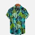 thumbnail image 4 of 2022 Summer Short Sleeve Shirts Original Risk Free Summer Print Shirts Ethnic Trend Men's Tops 042, 4 of 5
