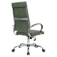 thumbnail image 6 of LeisureMod Benmar High-Back Mid-Century Modern Swivel Leather Office Chair in Green, 6 of 8
