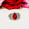 thumbnail image 2 of Garnet ring 925 Sterling Silver Band & Statement Handmade Jewelry All Sizes Available, 2 of 2