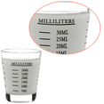 thumbnail image 3 of Taza medidora Vaso de chupito Vaso de chupito para espresso Líquido Vaso pesado Copa de vino Letras, 3 of 6