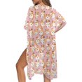 thumbnail image 3 of HELLHERO High Quality Fabrics Beach Cover Up for Summer Vacation Casual Loose Free Size Long Kimono Swimsuit Cover Up Cute Hamster, 3 of 4