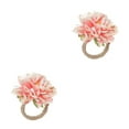 thumbnail image 2 of Monstrate 6 piezas flor artificial servilletero lino extraíble reutilizable colorido festival interior anillos ornamentales decoración, 2 of 6