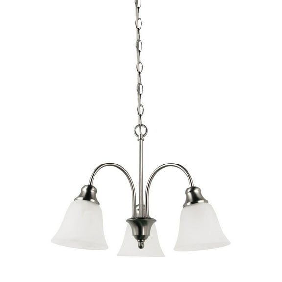 Sea Gull Lighting - Windgate - 3 Light Chandelier Brushed Nickel Incandescent