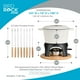 thumbnail image 3 of Juego de ollas para fondue de hierro fundido BIRDROCK HOME | 8 tenedores para fondue, quemador de seguridad cromado | Chocolate, queso, derretido, calentador de salsas, minifuente, fresas cubiertas |, 3 of 5