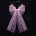 thumbnail image 3 of Virelaxpo Sheer Mesh Bow Decoration with Flowing Ribbons, Layered Hanging Bow Ornament for Christmas Tree Wedding Party Home Decor, 3 of 8