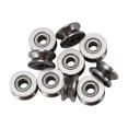 thumbnail image 1 of U624ZZ U Groove Ball Bearing Guide Pulley Rail Track Linear Motion System 10pcs 4x13x7mm, 1 of 7