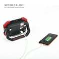 Hyper Tough 1200 Lumen LED Portable Work Light, Rechargeable, Red and Black