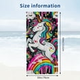 thumbnail image 3 of PHYHOO Beach Towel Bath Towel Unicorn ＆ Microfiber Towel Sand-Free Beach Towel Quick Dry Pool Towel Ultra Absorbent Towel Lightweight Shower Towel for Bathroom Outdoor Swimming 30x60in, 3 of 8