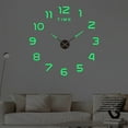 thumbnail image 1 of Liquidation & Promo, Frameless Wall Clock, Large DIY Mirror Clock, 60CM, Simple Design, Living Room Home Office, Timekeeping Decor, Modern Sticker Clock Akmoler Bestselling | Plastic, Green, 1 of 6